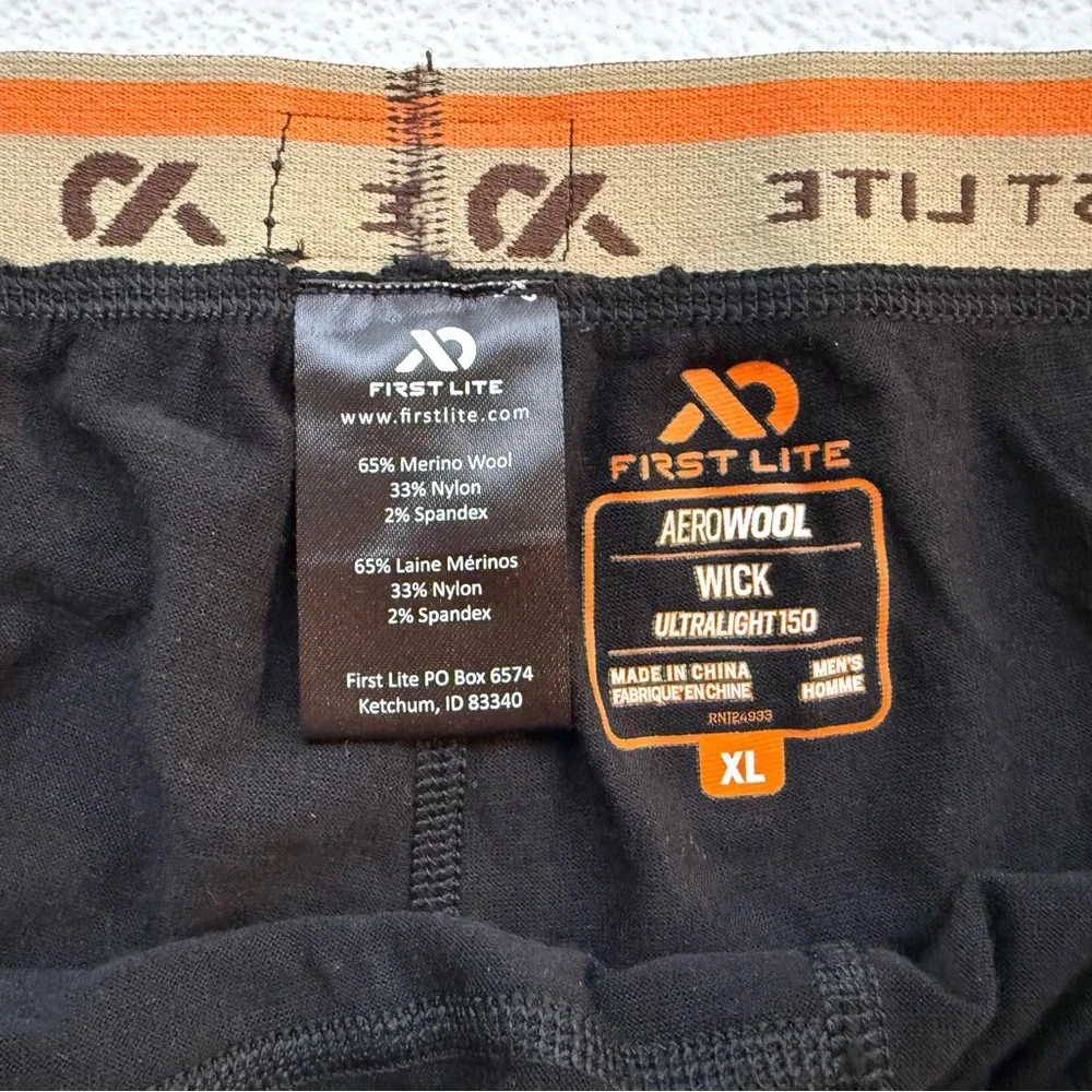 First Lite Black Boxer Briefs